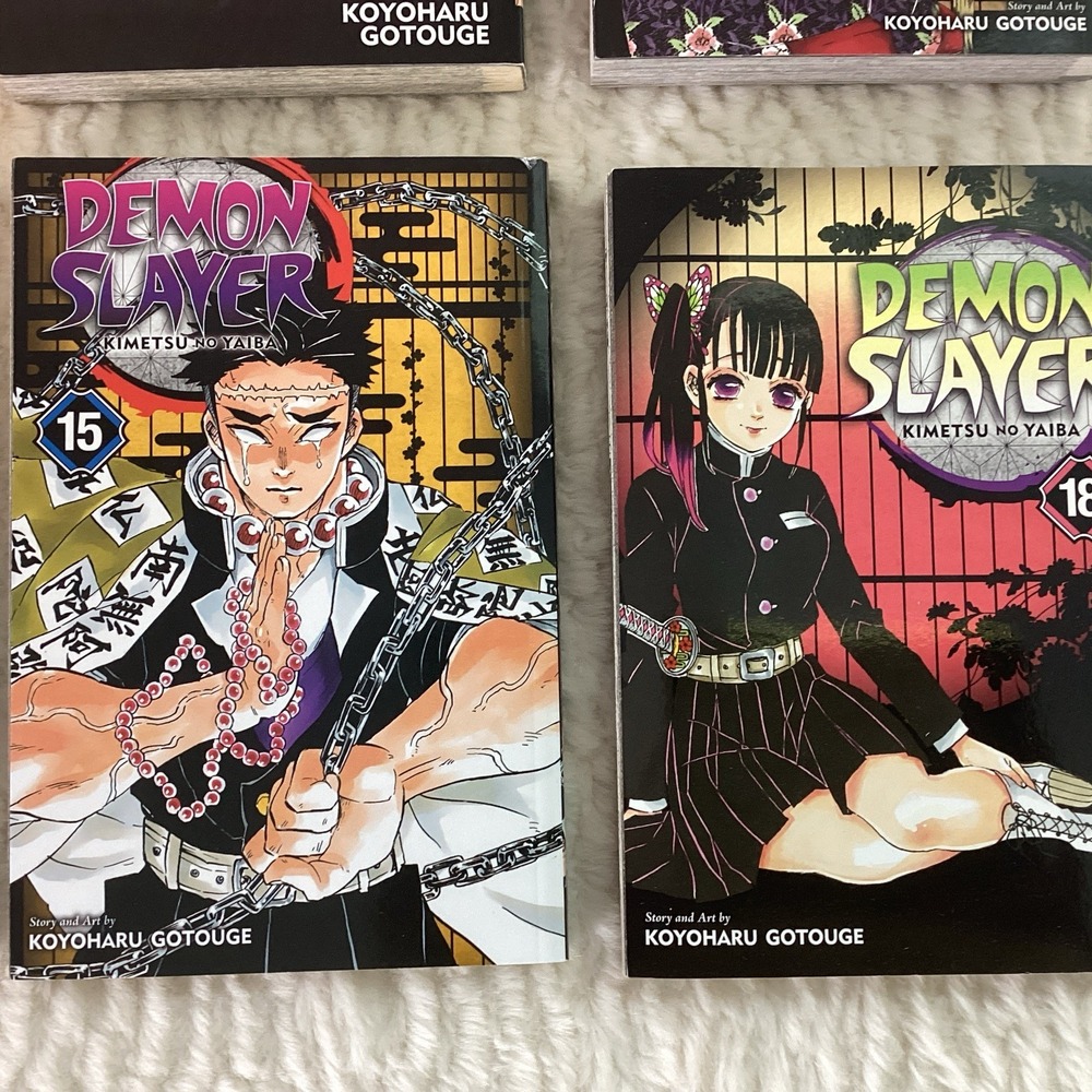 Demon Slayer Manga Books 1-18 +21 EUC Graphic Novel Set Anime Tanjiro Nezuko - Picture 13 of 16